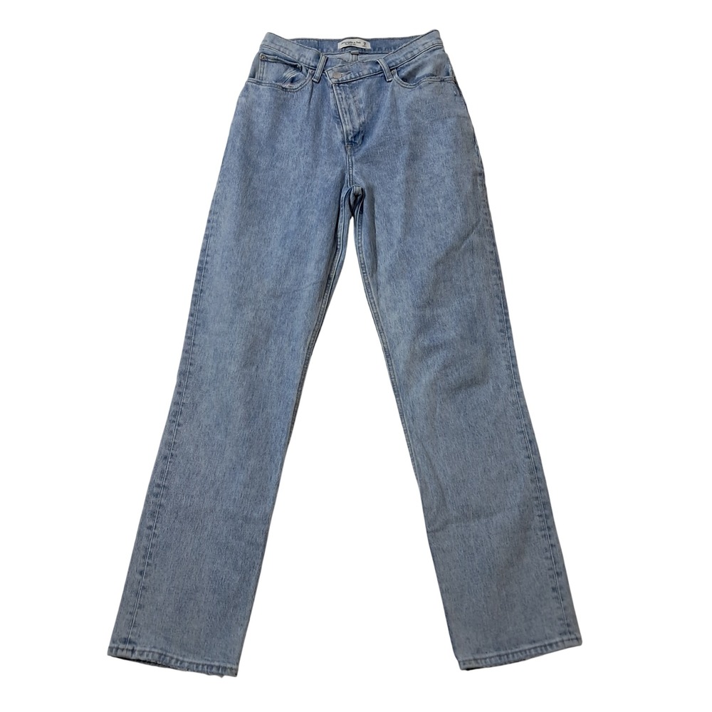 Abercrombie & Fitch Jeans Women 28/6 Long 90s Straight Criss Cross Curve Love